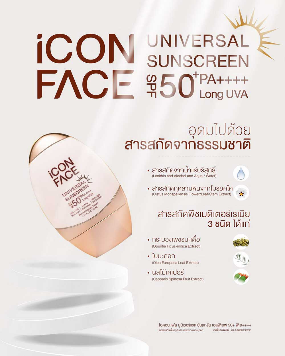 iCon Face Universal Sunscreen SPF 50+ PA++++ Sunscreen Icon Face