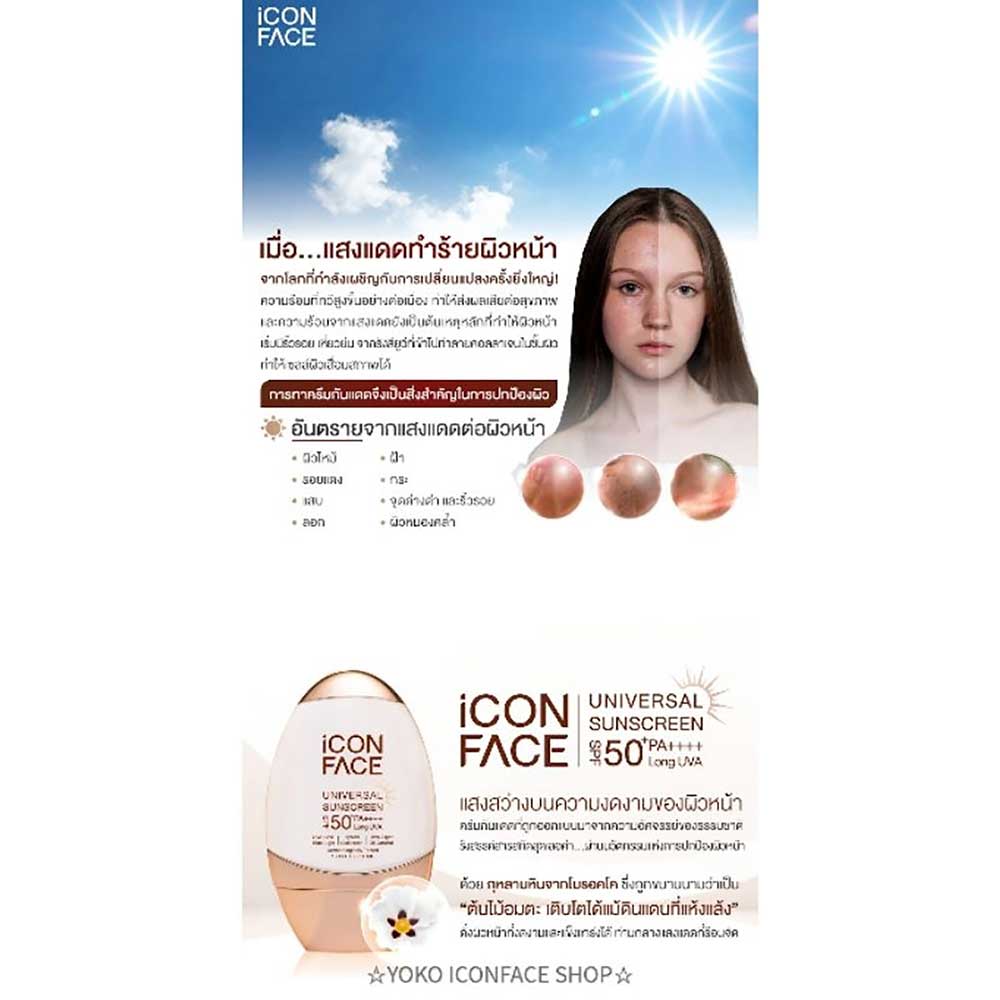 iCon Face Universal Sunscreen SPF 50+ PA++++ Sunscreen Icon Face