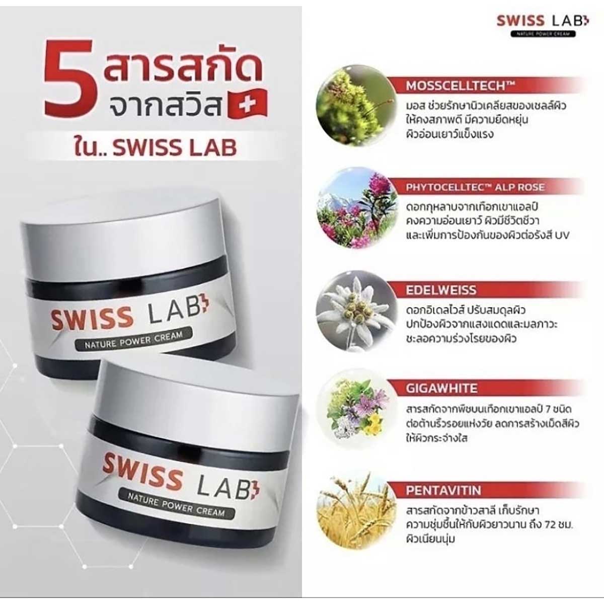 Set 12 Pcs SWS Swiss Lab Nature Power Cream 30ml Anti Aging Wrinkle Bright Skin